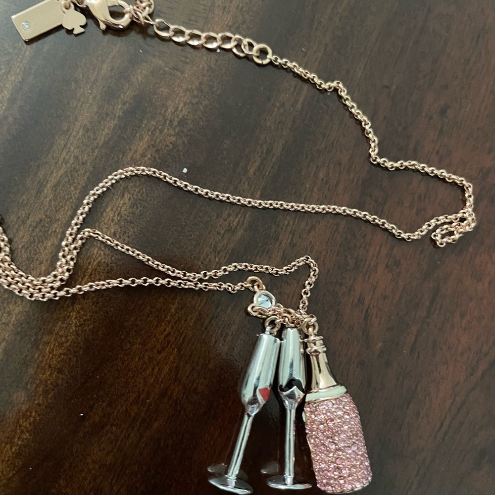Kate spade bride and groom necklace